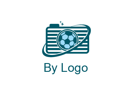 camera with football as lens