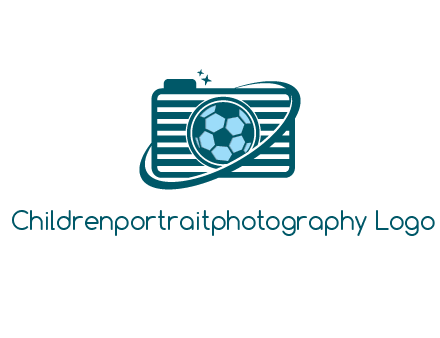 camera with football as lens