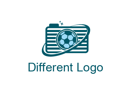 camera with football as lens