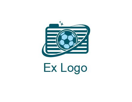 camera with football as lens