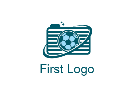 camera with football as lens