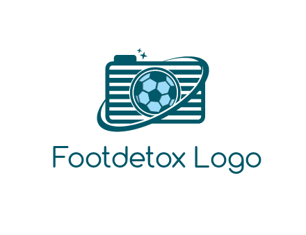 camera with football as lens