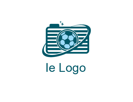 camera with football as lens