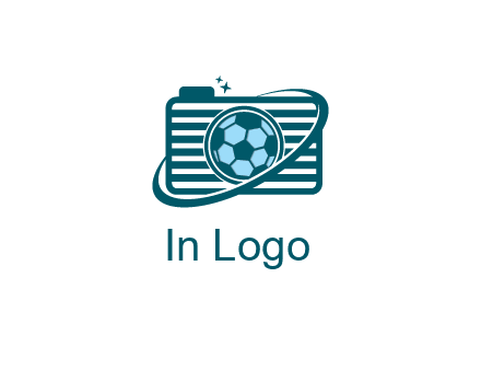 camera with football as lens