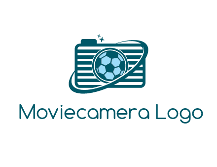 camera with football as lens