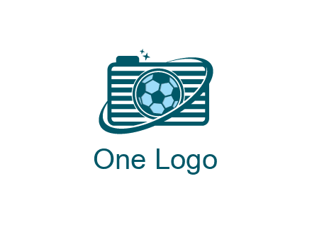 camera with football as lens