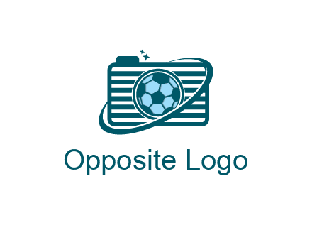 camera with football as lens