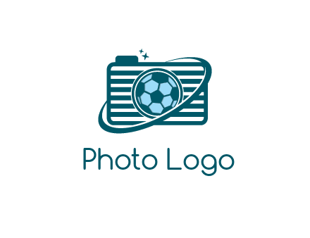 camera with football as lens