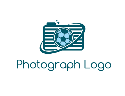camera with football as lens