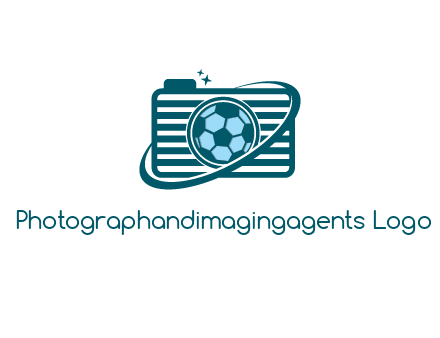camera with football as lens