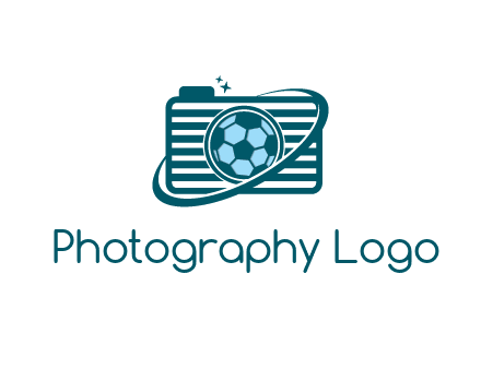 camera with football as lens