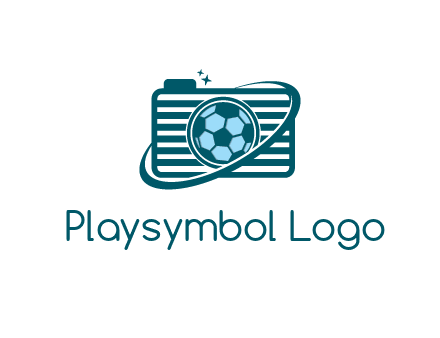 camera with football as lens