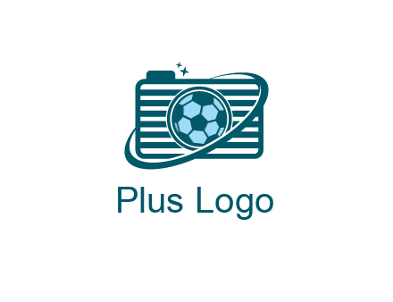 camera with football as lens