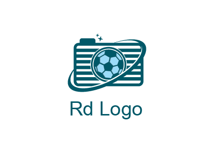 camera with football as lens