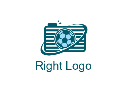 camera with football as lens