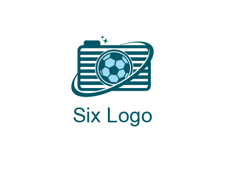 camera with football as lens