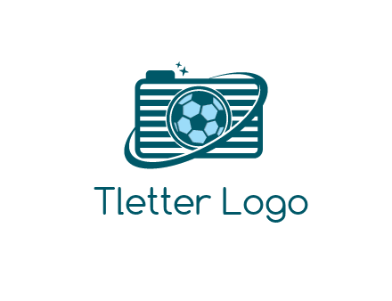 camera with football as lens
