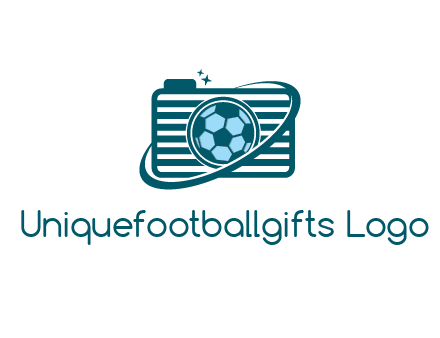 camera with football as lens