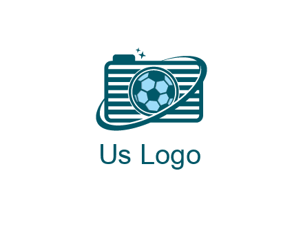 camera with football as lens