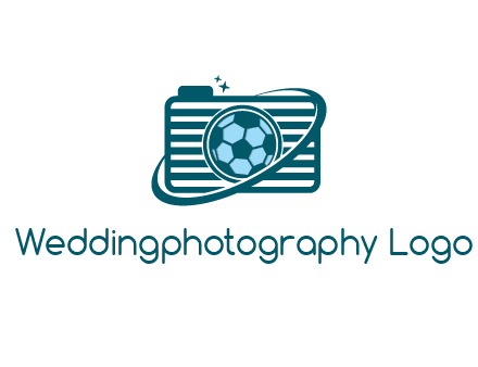 camera with football as lens