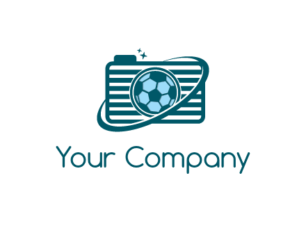 camera with football as lens