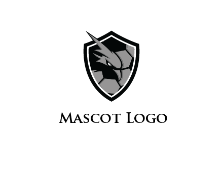 eagle face in shield with football pattern