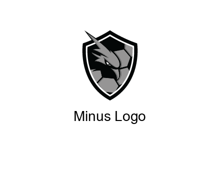eagle face in shield with football pattern