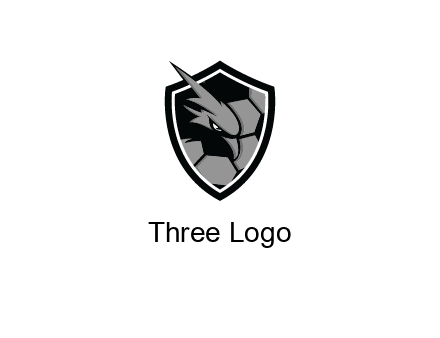 eagle face in shield with football pattern