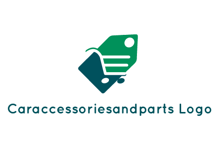 negative spacing shopping cart in tag