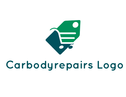 negative spacing shopping cart in tag
