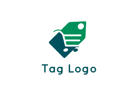 negative spacing shopping cart in tag