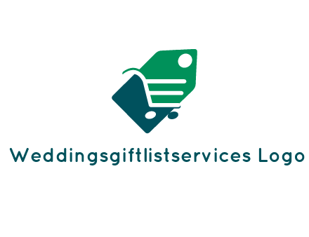 negative spacing shopping cart in tag