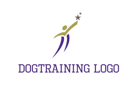 abstract people jumping to touch star graphics