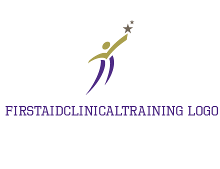 abstract people jumping to touch star graphics