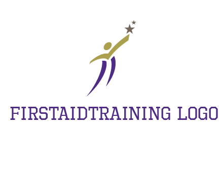 abstract people jumping to touch star graphics