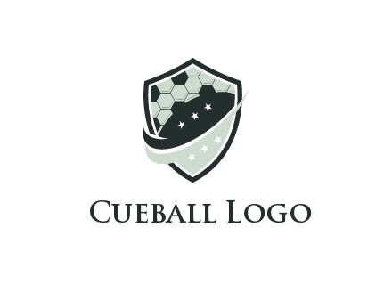 swoosh in shield with football pattern
