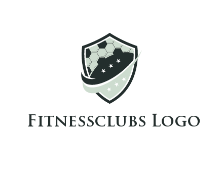 swoosh in shield with football pattern
