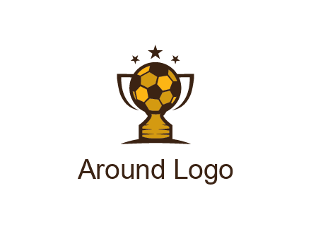 football cup with wings and stars