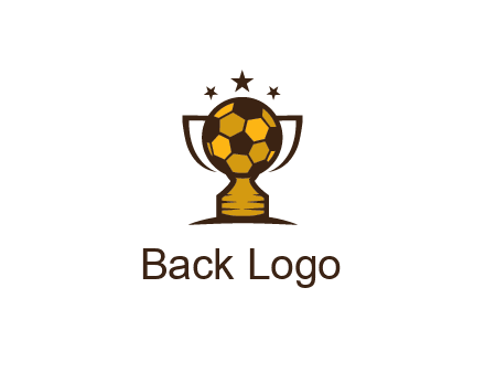 football cup with wings and stars