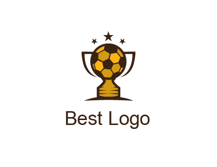 football cup with wings and stars
