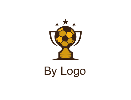 football cup with wings and stars