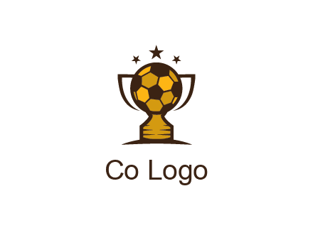 football cup with wings and stars