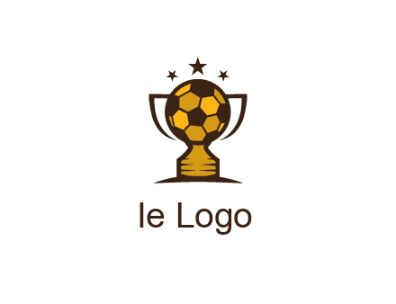 football cup with wings and stars