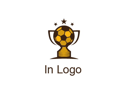 football cup with wings and stars