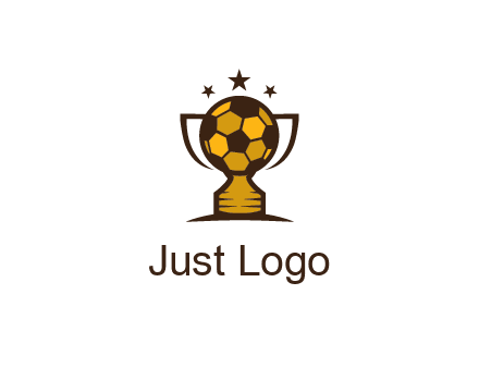football cup with wings and stars