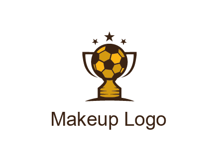 football cup with wings and stars