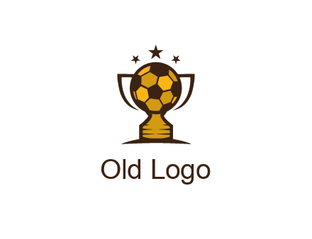 football cup with wings and stars