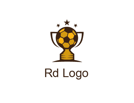 football cup with wings and stars