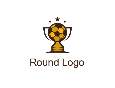 football cup with wings and stars