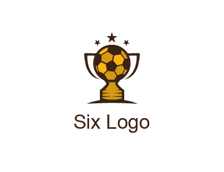 football cup with wings and stars